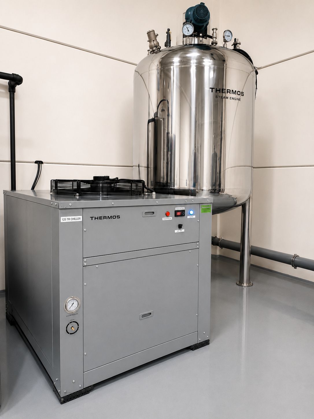 Thermos water chiller